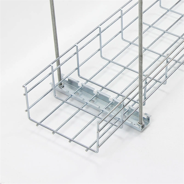 Cable management rack at the rear of the server rack